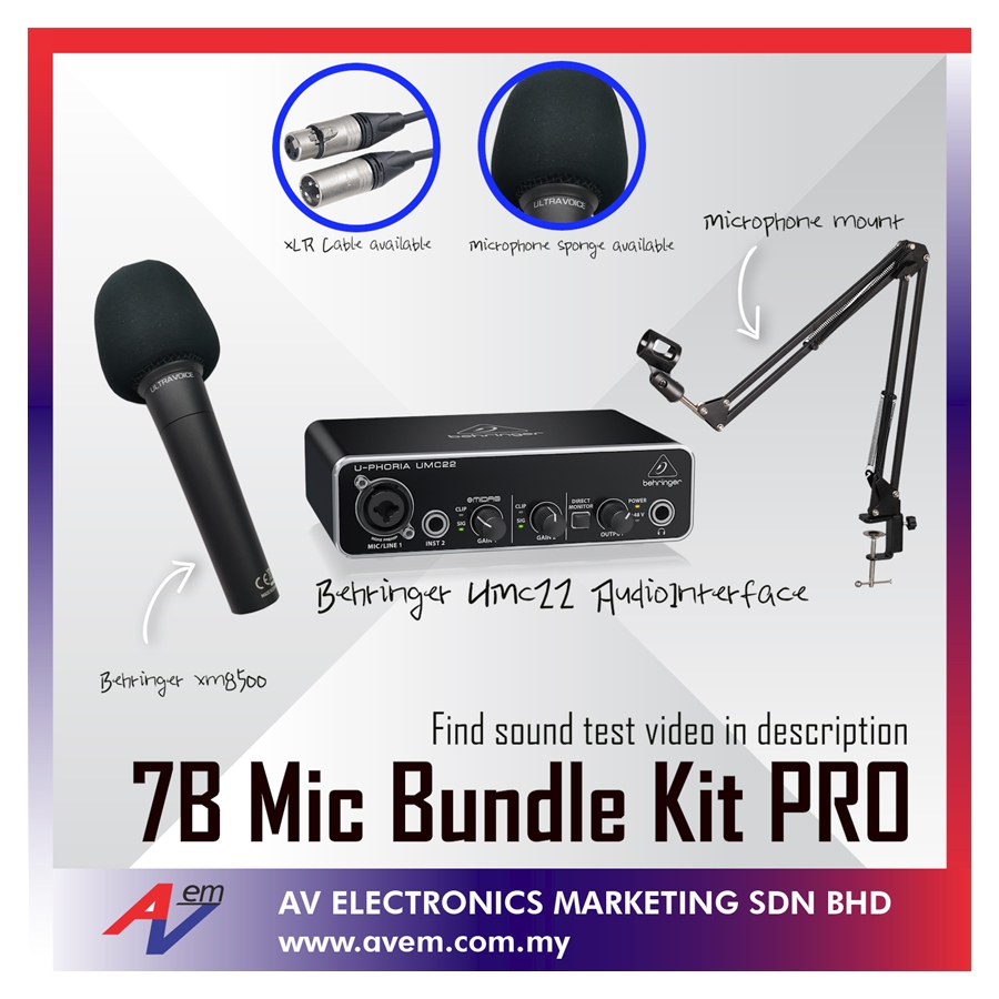 IVA - 7B Bundle Kit Pro, One Stop Youtuber/ Broadcast / Audio, Video Production Bundle